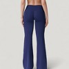 Anna-Kaci Active Women's High Waist Flare Lounge Pants with Smooth Woven Fabric and Fitted Contoured Silhouette - 3 of 4