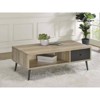 Coaster Welsh Mid Century Modern Wood Coffee Table with Drawer and Shelf Antique Pine/Gray - 2 of 4