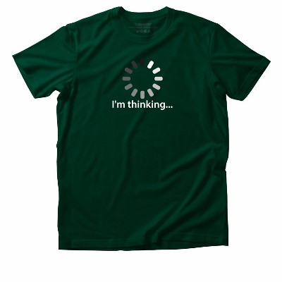 Link Graphic T-Shirt Funny Saying Sarcastic Humor Retro Adult Short Sleeve T-Shirt - I'm Thinking