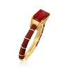 Ross-Simons 1.70 Carat Garnet and Red Enamel Ring in 18kt Gold Over Sterling - 3 of 4