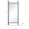 HomeRoots 64" Black Solid Wood Ladder Leaning Framed Full Length Mirror - 3 of 4