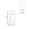 Gulches Modern Freestanding Vanity, Black, 15.7" - One-Door Cabinet with Resin Sink and Two Shelves - 3 of 4
