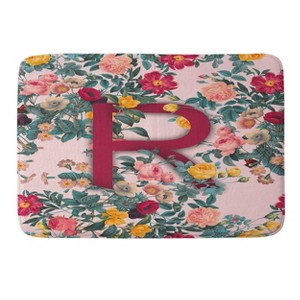 Deny Designs Burcu Korkmazyurek Summer Botanical Monogram Memory Foam Bath Mat - 1 of 4