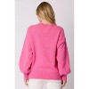 Women's Christmas Tree Lurex Thread Embroidery Sweater - Peach Love - 2 of 4