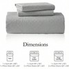 Quilt King Size, Light Gray Bedspreads, Vintage Olive Leaf Pattern, Soft Microfiber 3 - Piece Set 1 Quilt, 2 Shams - 4 of 4