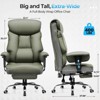 COMHOMA Big and Tall Office Chair 400lbs High Back Chair with Ergonomic Lumbar Support, Leather Executive Chair with Footrest - 2 of 4