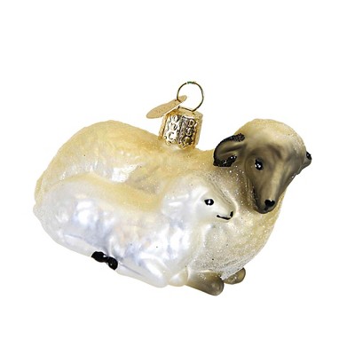 Old World Christmas 2.25 In Sheep With Lamb Ornament Gentleness Purity Tree Ornaments