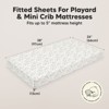 KeaBabies Mini Crib Sheets for Baby Girls, Boys, 2-Pack Soothe Pack and Play Sheets Fitted, Organic Pack N Play Mattress Sheet - 3 of 4