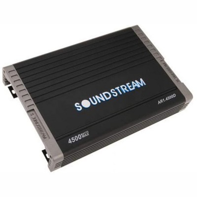 Soundstream AR1.4500D Arachnid Series 4500W Class D Bridgeable Monoblock Car Amplifier with LED Power Protection Indicators, Black