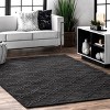 nuLOOM 3'x5' Hand Tufted Wilhelmina Area Rug Charcoal: Geometric Wool, Low Pile, Indoor, Canvas Backing - image 2 of 4