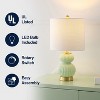 JONATHAN Y Daphne Contemporary Transitional Metal/Glass Ribbed Gourd LED Table Lamp - 4 of 4