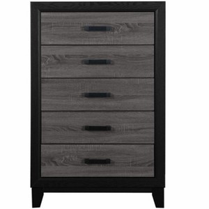 HomeStock Usa Lisbon Grey And Black Chest - 1 of 4