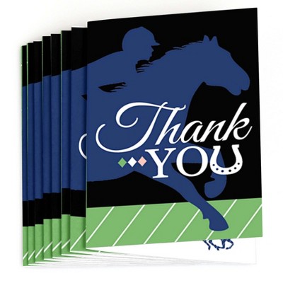 Kraft Envelopes Vintage Equestrian Horse Thank You Note Cards Pack Of 20 