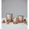 Storied Home Mercury Glass Candle Holder with Laser Etched Scene, Silver Finish - 2 of 2