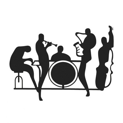 Collections Etc Minimalistic In The Jazz Band Metal Wall Art : Target