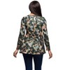 24seven Comfort Apparel Multiprint Long Sleeve Scoop Neck A Line Top - 3 of 3