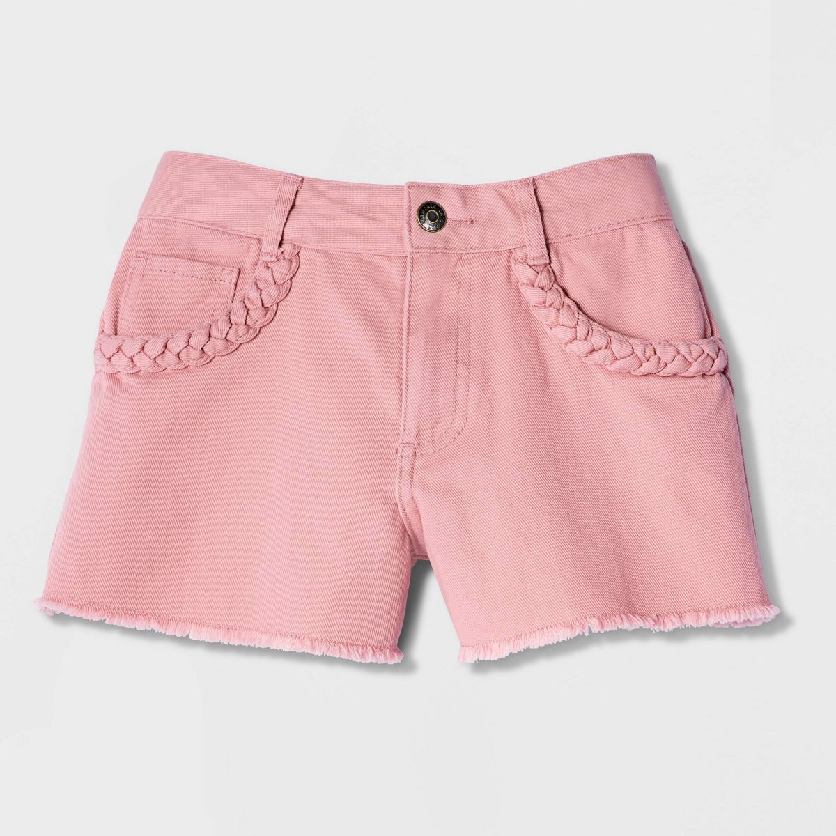 Girls' Mid-Rise Braided Twill Shorts - Cat & Jack™ - thumbnail 7