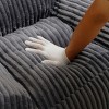 SEVOBAL Sofa Giant Plush Bean Bag Chair Armrests Footstool Comfy Beanbag Chaise Lounge Lazy Sofas Living Room Bedroom Dorm, Gray, 22"*21.26"*12.8" - 4 of 4