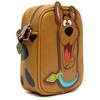 Scooby Doo Bag, Crossbody, Scooby Doo Smiling Face and Spots, Brown, Vegan Leather - 2 of 4
