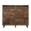 Shoe Storage Cabinet with 4 Flip Drawers & Open Storage,Farmhouse Shoe Organizer,Freestanding Narrow Shoe Rack Cabinet for Hallway,Living Room - 3 of 4