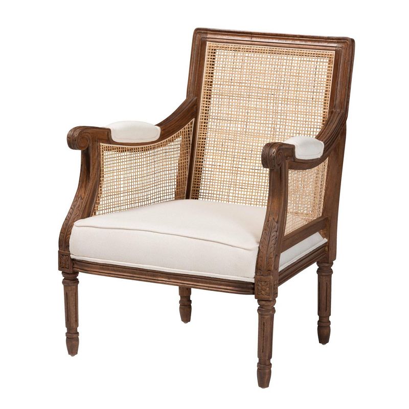 bali &#38; pari Desmond Fabric and Wood Accent Chair, 2 of 10
