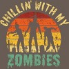 Women's Design By Humans Halloween Chillin With My Zombies Funny By Ering Racerback Tank Top - 2 of 3