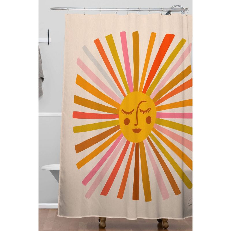 Cat Coquillette Sunshine Retro Ochre Palette Shower Curtain Yellow - Deny Designs, 3 of 7