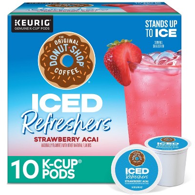 The Original Donut Shop Strawberry Acai Keurig K-Cup Iced Refreshers - 10ct