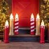 Mr. Christmas 24" LED Blow Mold Retro Metallic Candle Outdoor Christmas Decoration (Set of 2) - image 4 of 4