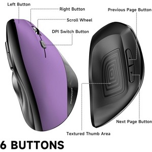 Ergonomic Mouse Wireless,2.4G Optical Cordless Mice ,Vertical Computer Wireless Mouse - 1 of 2