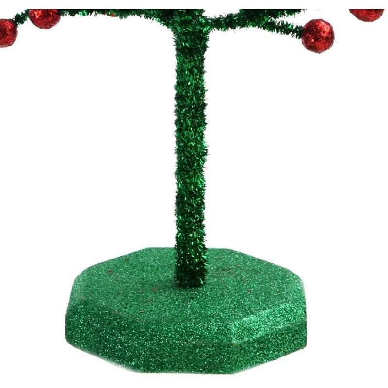 Napco 21.5" Red and Green Berry Glitter Christmas Tree Tabletop Decor, 2 of 3
