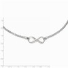 Black Bow Jewelry Infinity Symbol Double Strand Necklace in Sterling Silver, 18 Inch - 3 of 4