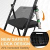 Itopfox 3 Step Steel Folding Ladder with Anti-Slip Pedals, Heavy Duty Portable Stool for Home, Garage, Workplace, Sturdy 500lbs Capacity - 3 of 4