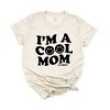 Simply Sage Market S.W.Smiley I'm A Cool Mom Smiley Face Short Sleeve Tee - XL - Oatmeal - 2 of 4