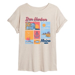 Women's - Instant Message - Bar Harbor Oversized Graphic T-Shirt - 1 of 4