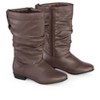 Collections Etc Faux Leather Scrunch Calf Boots, Wide Width - 3 of 3