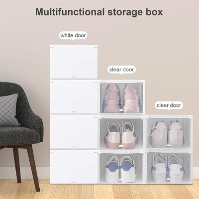 Shoe Organizer, Foldable Clear Sneaker Display Box Foldable Shoe Box pp Material