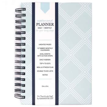 Kahootie Co. Kahootie Co Daily Planner For Your Busy Days 5.5"x8.5" Teal Diamonds (ITKDTD)