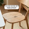 Wood Dining Chair Wooden Kitchen Chairs With Circular Edge, Curved Backrest Anti Slip Feet, 16.54" Seat Depth Oak Chair For Kitchen Restaurant Lounge - 3 of 4