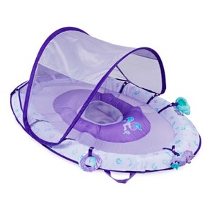 Swimways Ultra Baby Spring Float, Premium Inflatable Baby Pool Float with Sun Canopy, Fast Inflation & Carry Bag (9-24 Months), Mermaid Toys for Kids - 1 of 4