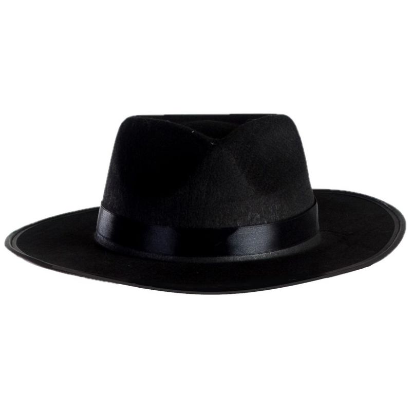 Dress Up America Spy Agent Hat for Kids – Black Fedora, 2 of 3