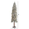 7ft Nearly Natural Pre-Lit Flocked Slim Grand Alpine Artificial Christmas Tree Clear Lights - 2 of 4