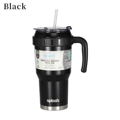 Steel Insulated Mugs i Break Reusable For Hot And Cold Drinks, Ldeal For Water, lced Tea, Coffee, Car Mugs Tumblers With Handle And Straw