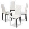 Set of 4 Blaise Modern and Contemporary Faux Leather Upholstered Dining Chairs - Baxton Studio - 3 of 4