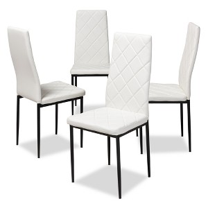 Set of 4 Blaise Modern and Contemporary Faux Leather Upholstered Dining Chairs - Baxton Studio - 1 of 4