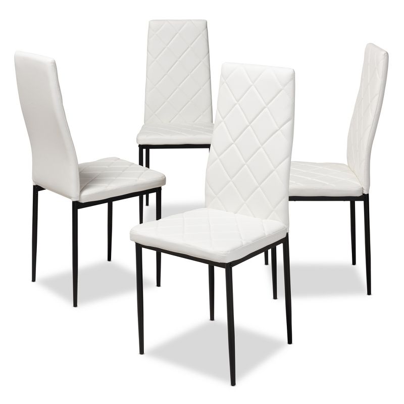 Set of 4 Blaise Modern and Contemporary Faux Leather Upholstered Dining Chairs - Baxton Studio, 1 of 7