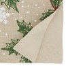 Saro Lifestyle Winter's Delight Perched Cardinal Table Runner, 16"x70", Beige - 2 of 3