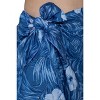 LA LEELA Women's Beach Summer Wrap Swim Sarong Cover Ups One Size Floral Grey - 3 of 4