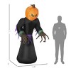 Syemin Decorative Holiday Scene Props Halloween Inflatable Decoration Giant Halloween Inflatable Ghost Decor Party Yard Decoration, Black, 42"*24"*84" - 3 of 4