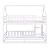 YOOCOZZ House Design Twin over Twin  Bunk Bed with Fence and Door - 3 of 4
